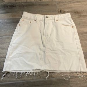 Levi White Denim Jean Skirt